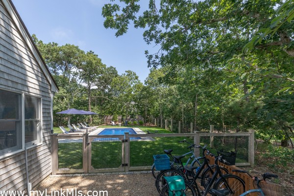 Bike rack and entrance to...