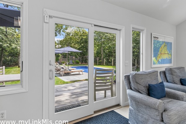 With direct access to the deck and pool...