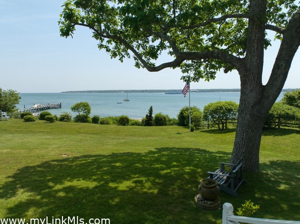 Front lawn and the harbor beyond