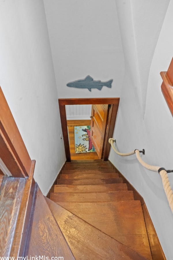 Back staircase from second floor to kitchen