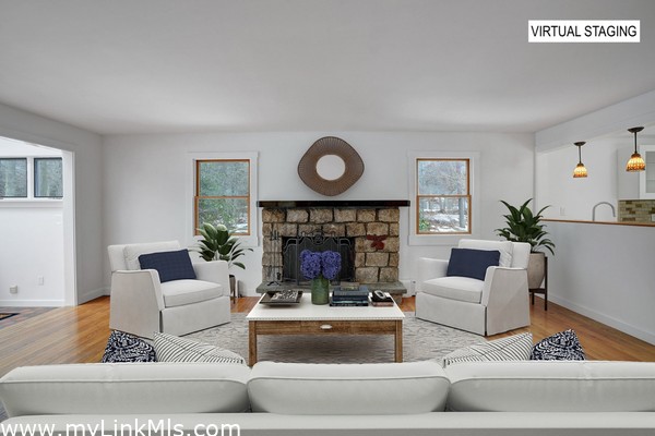 Main House Living Room, Fireplace