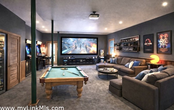 AI generated staging idea Media Room