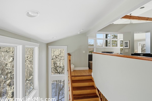 Amazing floor to ceiling windows extending the natural environment.