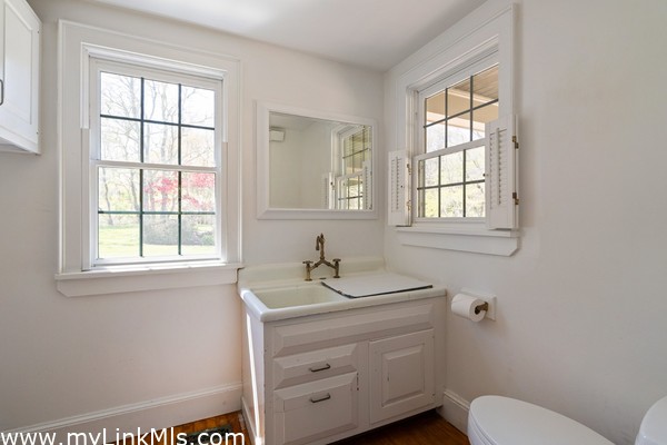 Half bath off the mudroom entrance
