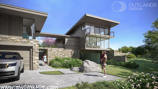 There is additional parking and a generous garage below the guest bedroom suite.