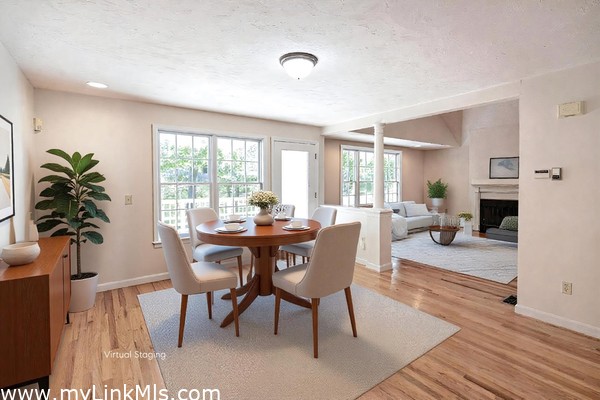 Open Dining & living area