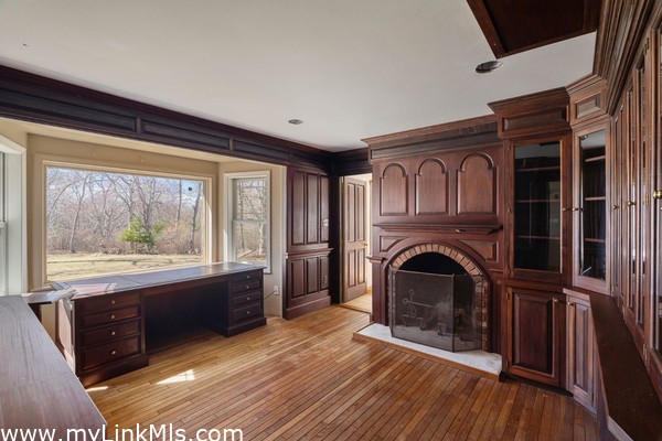 Library with custom desk