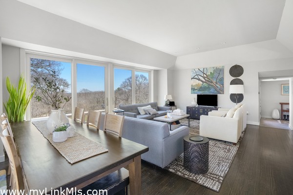 The living/dining space is made for entertaining.