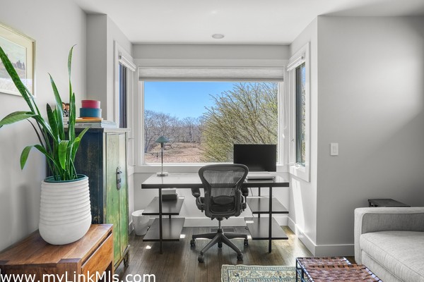 A peaceful working space with views of the land.