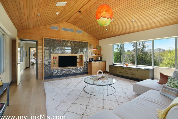 Second floor of pool house living room