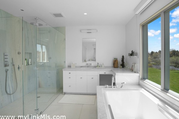 Second floor of pool house bath