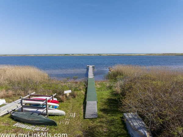 Private dock and boat storage.