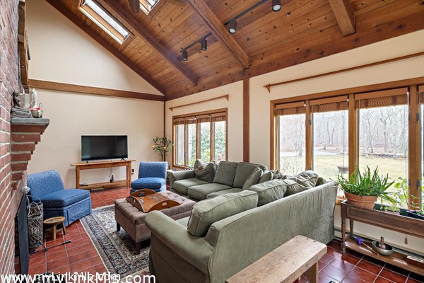 Living room with skylights and great natural light