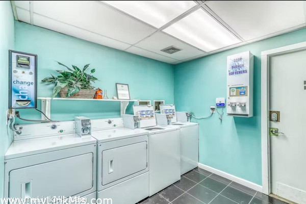 downstairs in this building are the common washer dryers