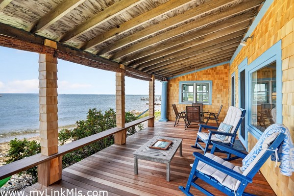 Porch with mahogany decking