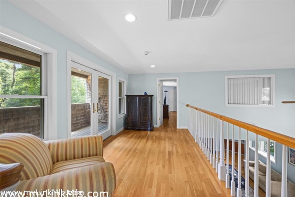 Upper-level landing overlooking the living room
