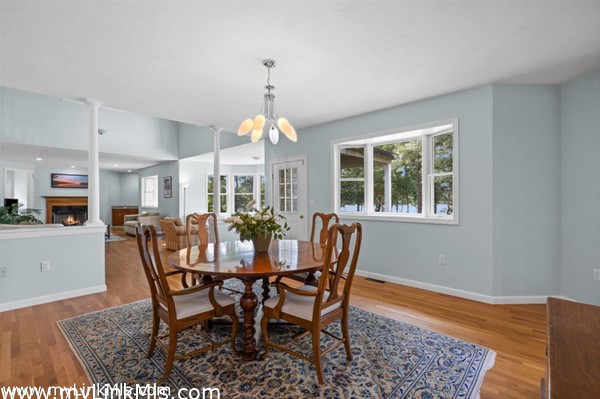 Dining room with access to the patio