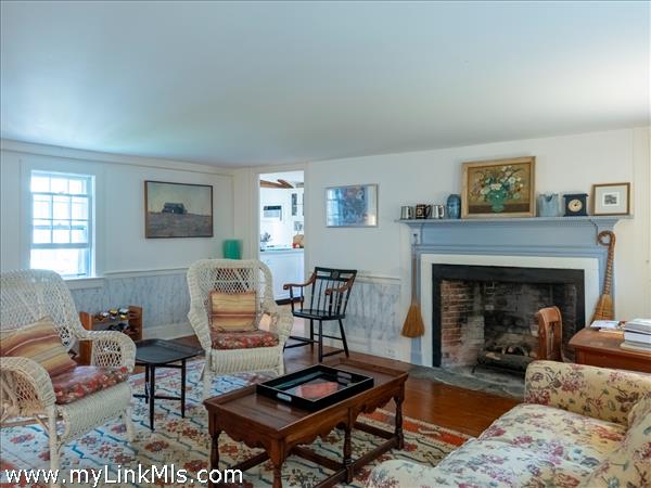 Living room fireplace