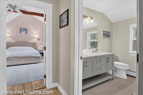 Upstairs hallway and guest bath