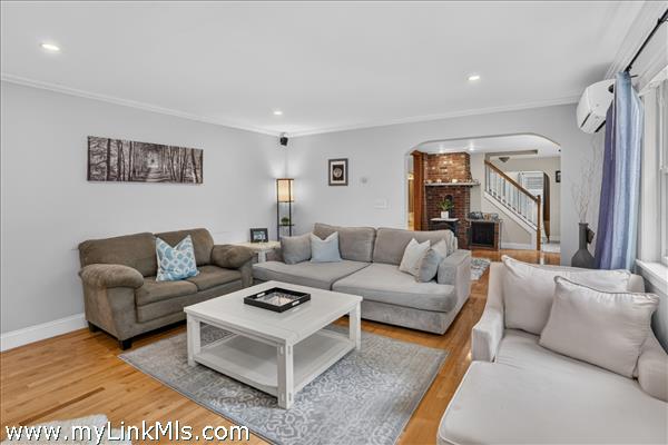 Living room with gas fireplace