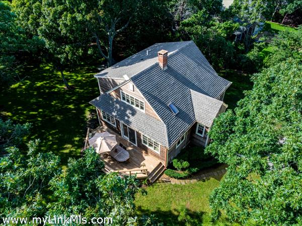 birds eye view of the south facing deck