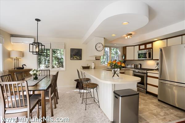 with stainless steel appliances