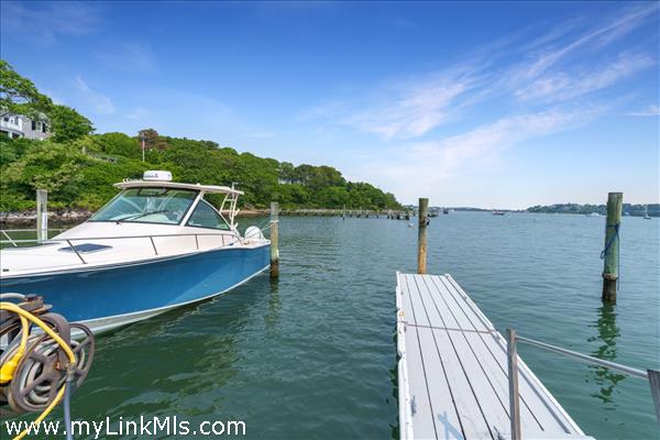 Dock Slip on Katama Bay With Water + Electricity Plus Floating Side Dock